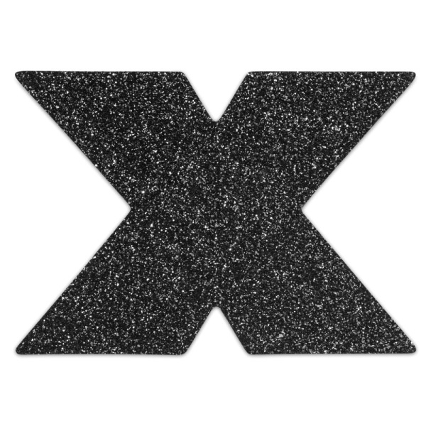 купить Пэстис - стикини Bijoux Indiscrets - Flash Cross Black, наклейки на соски