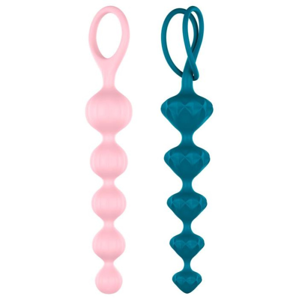 купити Набір анальних намиста Satisfyer Beads Colored, силікон, макс. діаметр 3,3см та 3,5см