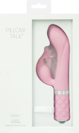 фото Роскошный вибратор-кролик Pillow Talk - Kinky Pink с кристаллом Сваровски, мощный  || фото Розкішний вібратор-кролик Pillow Talk - Kinky Pink з кристалом Сваровські, потужний 