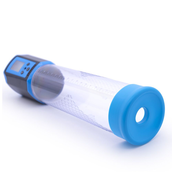 купить Автоматическая вакуумная помпа Men Powerup Passion Pump Blue, LED-табло, перезаряжаемая, 8 режимов