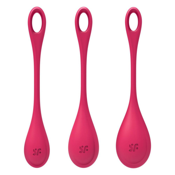 купить Набор йони бусин Satisfyer Yoni Power 1 Red, диаметр 2-2,5-3см, вес 22-46-74гр