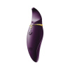 фото Вибратор 2в1 с язычком Zalo — Hero Twilight Purple, кристалл Swarovski