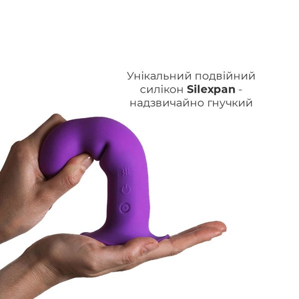 купить Дилдо с вибрацией Adrien Lastic Hitsens 3 Purple, отлично для страпона, диаметр 4см, длина 18,2см