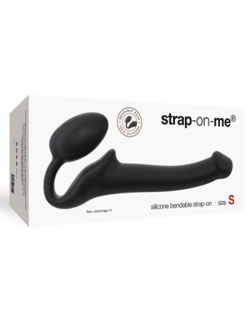 фото Безремневой страпон Strap-On-Me Black S, полностью регулируемый, диаметр 2,7см  || фото Безремневий страпон Strap-On-Me Black S, повністю регульований, діаметр 2,7см 