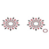 фото Пэстис из кристаллов Petits Joujoux Gloria set of 2 - Black/Red, украшение на грудь