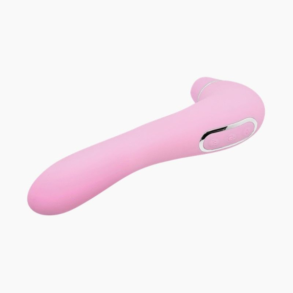 купити Вібратор і вакуумний стимулятор Alive Midnight Quiver Pink - іграшка 2 в 1