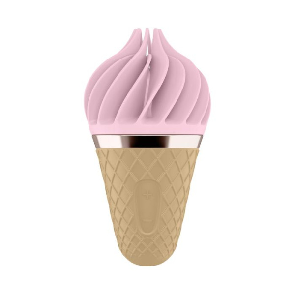 купить Мороженка спиннатор Satisfyer Lay-On - Sweet Treat Pink/Brown, 10 режимов работы, водонепроницаемая
