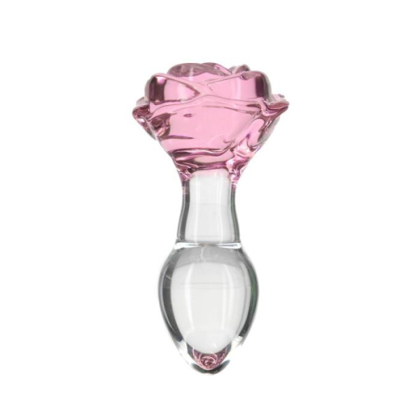 купить Стеклянная анальная пробка Pillow Talk - Rosy- Luxurious Glass Anal Plug