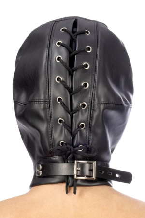 фото Капюшон для БДСМ Fetish Tentation Closed BDSM hood in leatherette  || фото Каптур для БДСМ Fetish Tentation Closed BDSM hood in leatherette 