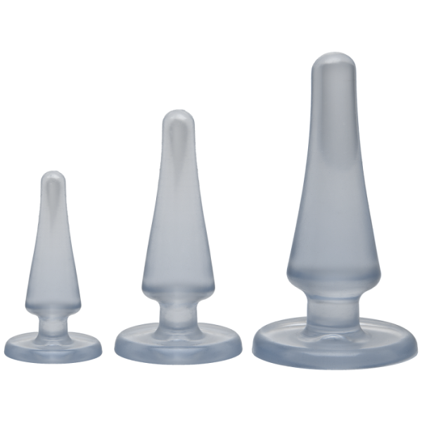 купити Набір анальних пробок Doc Johnson Crystal Jellies Anal - Clear, макс. діаметр 2см - 3 см - 4 см