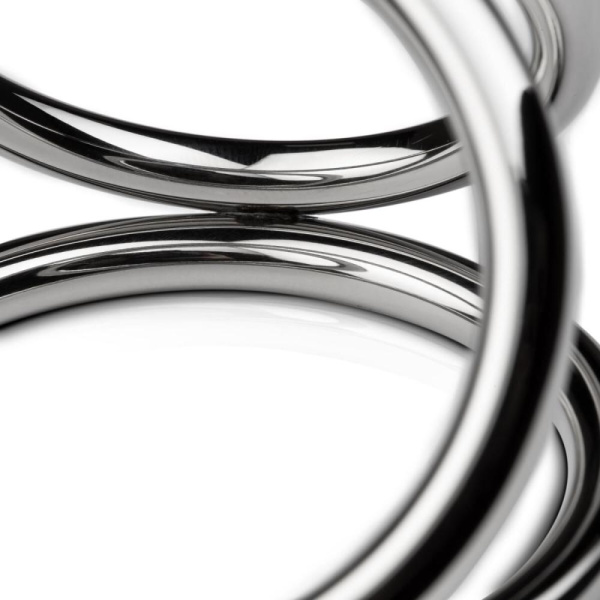 купить Тройное эрекционное кольцо Sinner Gear Unbendable - Triad Chamber Metal Cock and Ball Ring - Large