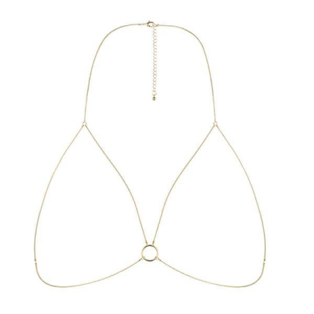 фото Цепочка портупея Bijoux Indiscrets Magnifique Bra Chain - Gold, украшение на тело  || фото Ланцюжок портупея Bijoux Indiscrets Magnifique Bra Chain - Gold, прикраса на тіло 