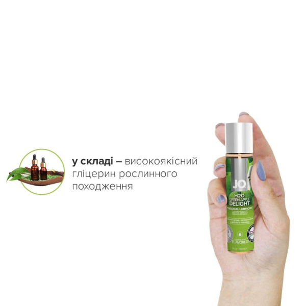 купить Смазка на водной основе System JO H2O — Green Apple (30 мл) без сахара, растительный глицерин
