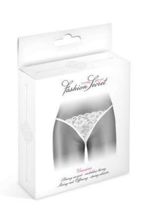 фото Трусики-стринги с жемчужной ниткой Fashion Secret VENUSINA White  || фото Трусики-стрінги з перлинною ниткою Fashion Secret VENUSINA White 