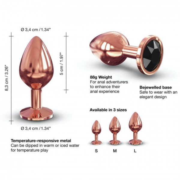 купить Металлическая анальная пробка с украшением в виде кристалла Dorcel - Diamond Plug M
