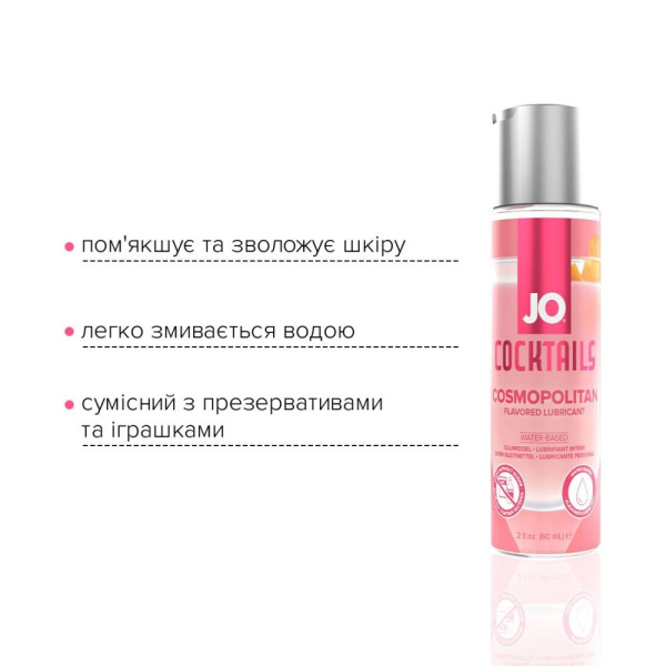 купить Лубрикант на водной основе System JO Cocktails — Cosmopolitan без сахара, растительный глицерин (60