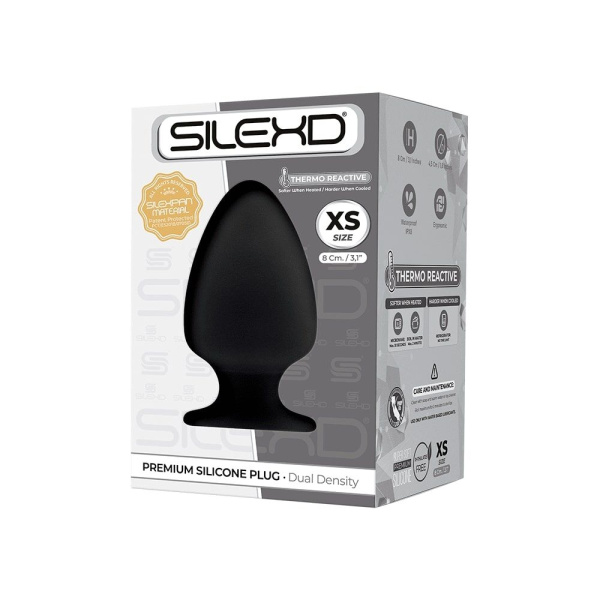 купить Анальная пробка SilexD (Model 1 size XS) двухслойная, силикон+Silexpan, диаметр 4,5см