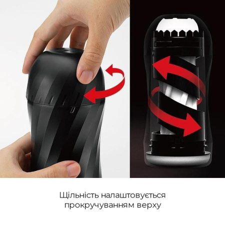 фото Мастурбатор Tenga Air-Tech TWIST Ripple Blue с изменяемой тугостью обхвата, эффект глубокого минета  || фото Мастурбатор Tenga Air-Tech TWIST Ripple Blue зі змінною тугістю обхвату, ефект глибокого мінету 