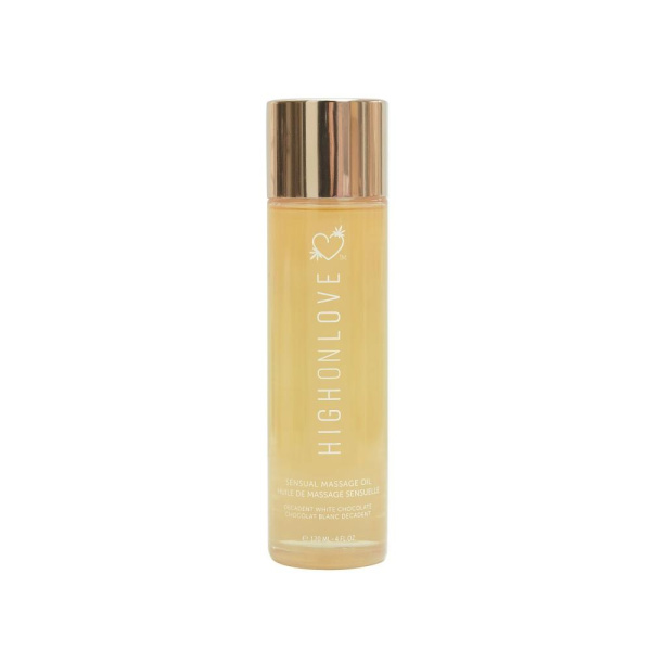 купить Массажное масло HighOnLove Massage Oil - Decadent White Chocolate (120 мл) с маслом семян конопли