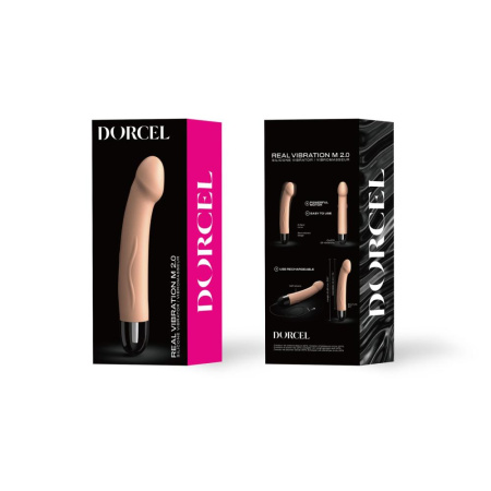 фото Вибратор Dorcel Real Vibration M Flesh 2.0, диам 3,7см, перезаряжаемый, для точки G  || фото Вібратор Dorcel Real Vibration M Flesh 2.0, діаметр 3,7см, перезаряджається, для точки G 