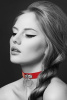фото Чокер с кольцом для поводка Bijoux Pour Toi - FETISH Red, экокожа