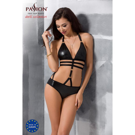 фото Боди монокини под латекс LAMIS BODY black L/XL - Passion Exclusive  || фото Боді монокіні під латекс LAMIS BODY black L/XL - Passion Exclusive 