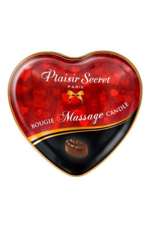 фото Массажная свеча сердечко Plaisirs Secrets Chocolate (35 мл)  || фото Масажна свічка серце Plaisirs Secrets Chocolate (35 мл) 