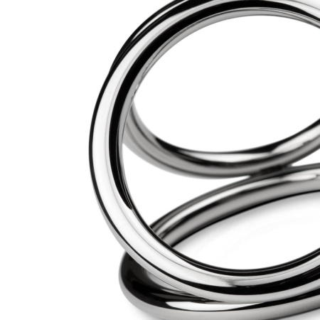 фото Тройное эрекционное кольцо Sinner Gear Unbendable - Triad Chamber Metal Cock and Ball Ring - Large  || фото Потрійне ерекційне кільце Sinner Gear Unbendable – Triad Chamber Metal Cock and Ball Ring – Large 