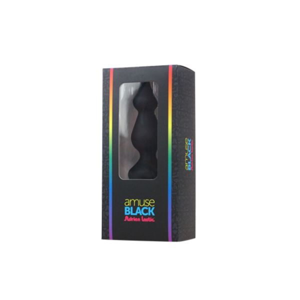 купить Анальная пробка Adrien Lastic Amuse Mini Black (S) с двумя переходами, макс. диаметр 3см
