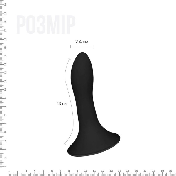 купить Дилдо с присоской Adrien Lastic Hitsens 5 Black, отлично для страпона, диаметр 2,4см, длина 13см