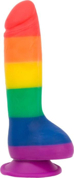 купить Радужный фаллоимитатор ADDICTION - JUSTIN - 8" - RAINBOW, 20,3 см, силикон