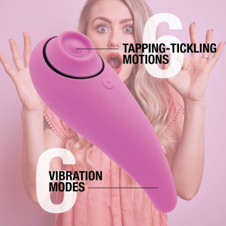 фото Пульсатор для клитора плюс вибратор FeelzToys - FemmeGasm Tapping & Tickling Vibrator Pink  || фото Пульсатор для клітора плюс вібратор FeelzToys - FemmeGasm Tapping & Tickling Vibrator Pink 