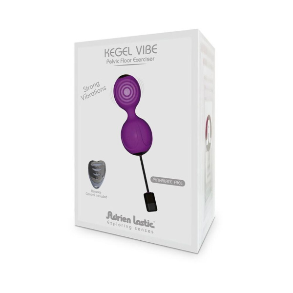 купить Вагинальные шарики с вибрацией Adrien Lastic Kegel Vibe Purple, диаметр 3,7см