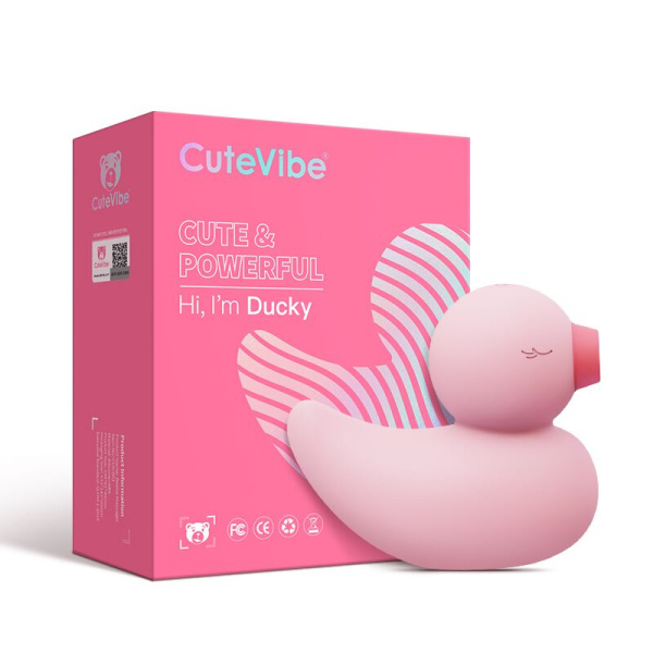 купити Вакуумний вібратор-качечка CuteVibe Ducky Pink