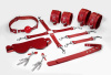 фото Набор Feral Feelings BDSM Kit 7 Red, наручники, поножи, коннектор, маска, паддл, кляп, зажимы