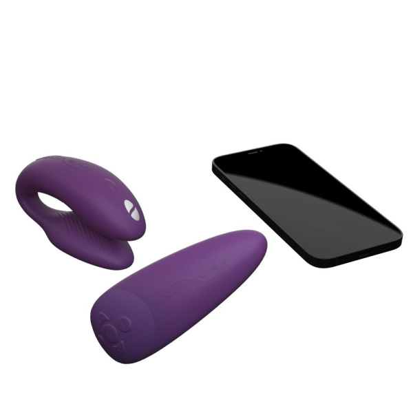 купить Смарт-вибратор для пар We-Vibe Chorus Purple, сенсорное управление вибрациями сжатием пульта