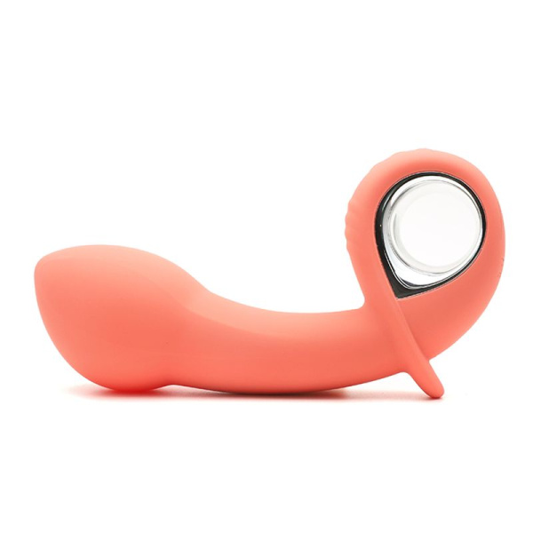 купить Анальный вибратор KisToy Klein Orange с надувающимся кончиком, unisex, диаметр 35-50мм