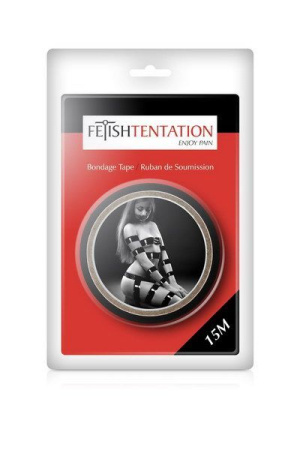 фото Скотч для бондажа Fetish Tentation Black (15м), не липнет к коже и волоскам, только сам к себе  || фото Скотч для бондажа Fetish Tentation Black (15м), не липне до шкіри і волосків, тільки сам до себе 