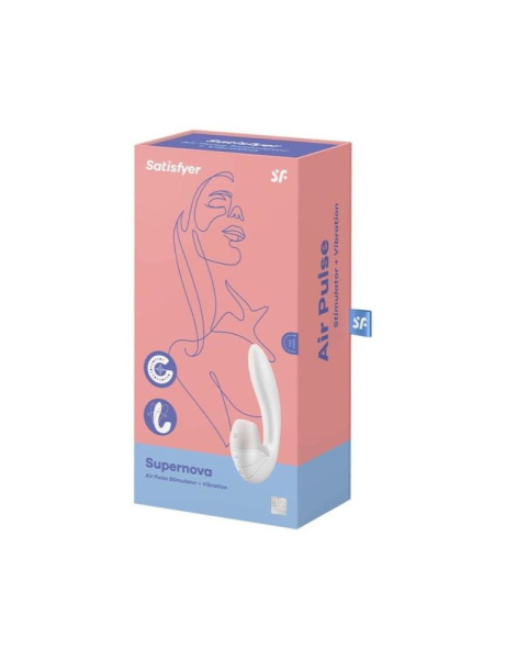 купити Вакуумний вібратор Satisfyer Supernova White, 2 положення ствола