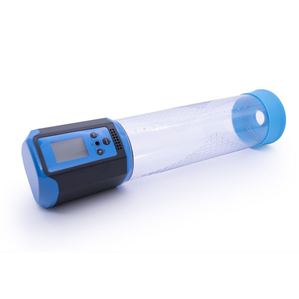 купить Автоматическая вакуумная помпа Men Powerup Passion Pump Blue, LED-табло, перезаряжаемая, 8 режимов