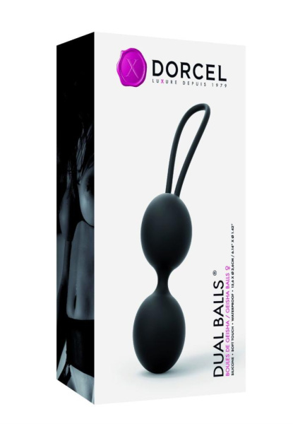 купить Вагинальные шарики Dorcel Dual Balls Black, диаметр 3,6см, вес 55гр