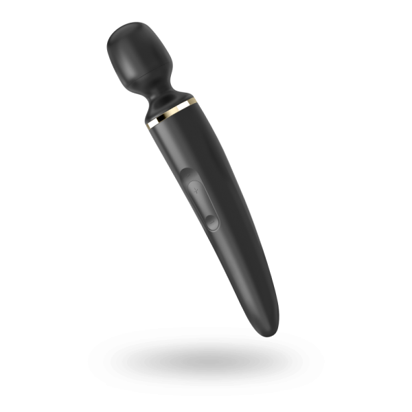 купити Вібромасажер Satisfyer Wand-er Woman (Black/Gold), водонепроникний, потужний, розмір XXL