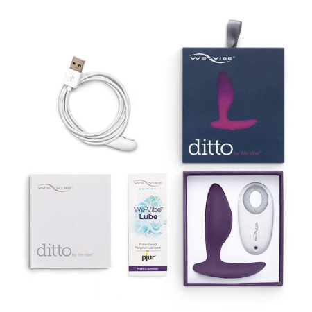 фото Анальная смарт-вибропробка We-Vibe Ditto Purple с пультом ДУ  || фото Анальна смарт-вібропробка We-Vibe Ditto Purple з пультом ДК 