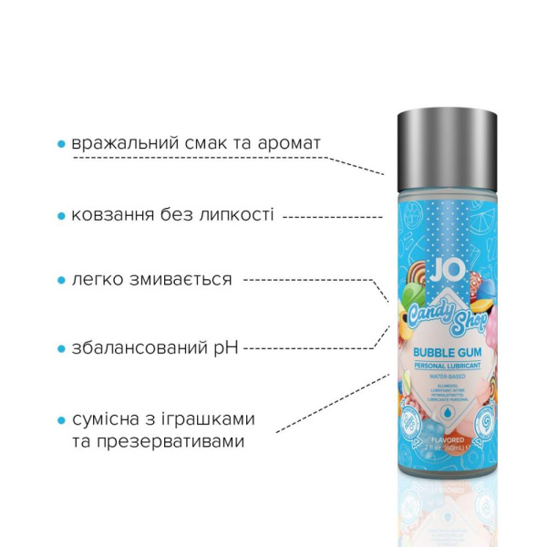 купить Лубрикант на водной основе System JO H2O - Candy Shop - Bubblegum (60 мл) без сахара и парабенов