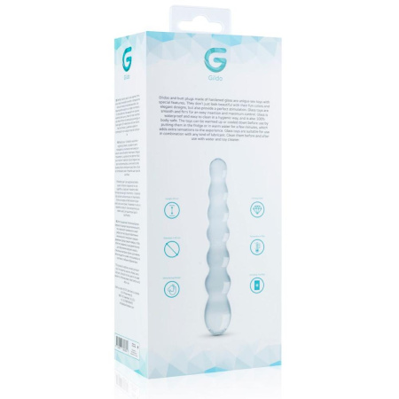 фото Стеклянный дилдо в виде бусин Gildo Glass Dildo No. 19  || фото Скляний ділдо у вигляді намистин Gildo Glass Dildo No. 19 