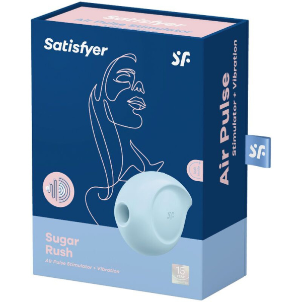 купити Вакуумний кліторальний стимулятор із вібрацією Satisfyer Sugar Rush Blue