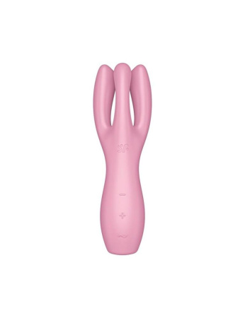 фото Клиторальный вибратор Satisfyer Threesome 3 Pink с тремя пальчиками  || фото Кліторальний вібратор Satisfyer Threesome 3 Pink з трьома пальчиками 
