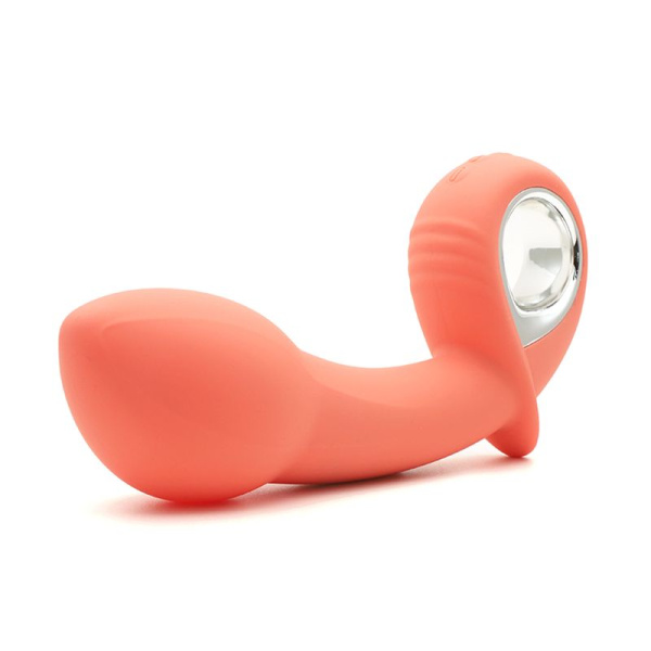 купить Анальный вибратор KisToy Klein Orange с надувающимся кончиком, unisex, диаметр 35-50мм