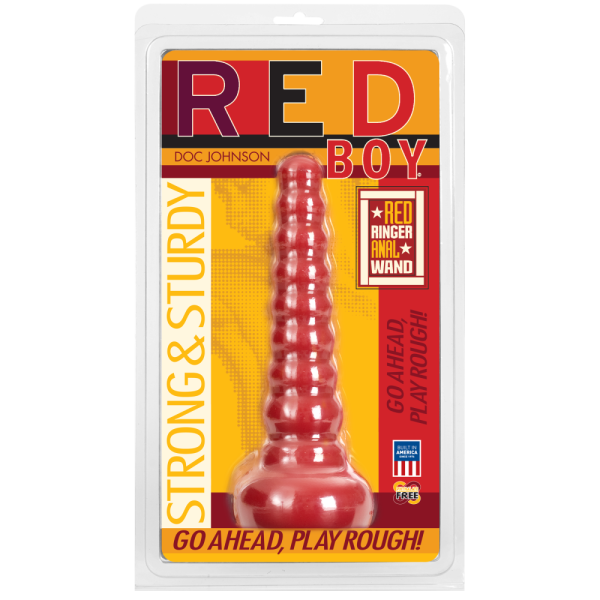 купить Анальная пробка-втулка Doc Johnson Red Boy - Red Ringer Anal Wand, макс. диаметр 4,5см