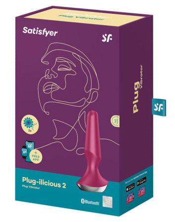 фото Анальная смарт-вибропробка Satisfyer Plug-ilicious 2 Berry  || фото Анальна смарт-вібропробка Satisfyer Plug-ilicious 2 Berry 